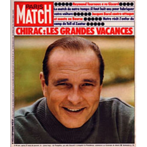 Paris Match N° 1423 - Jacques Chirac En Corrèze (Couv’+8p), Johnny Hallyday Et Sylvie Vartan Au Pilat (2p), Jacques Borel (3p), Hugues Carton Incendiaire De 19 Ans (5p) - 4 Septembre 1976