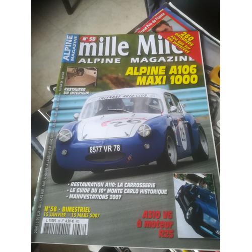 Mille Miles 58 De 2007 Landon,Alpine A310 V6a106 Coach Vhc