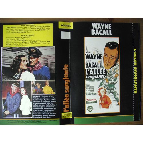 Jaquette Du Film.L'allée Sanglante(1955).Réalisation.William A.Wellman Avec John Wayne Lauren Bacall Paul Fix Joy Kim