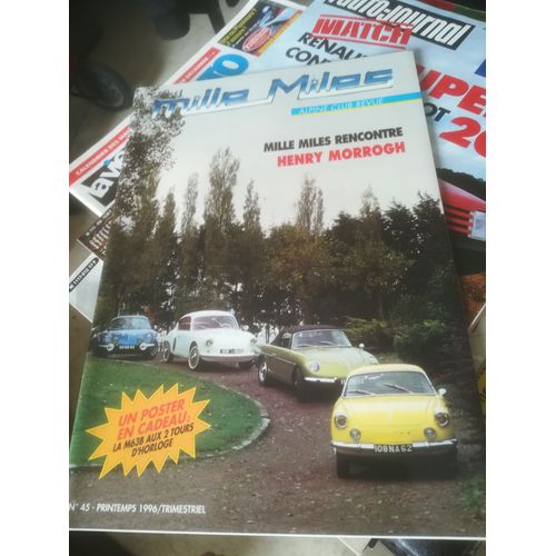 Mille Miles 45 De 1996 Morrogh,Henquenel,Alpine A106,A110 1600s,Mc220