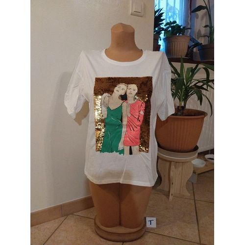 Tee-Shirt Femme Camaïeu Taille L Neuf (11)