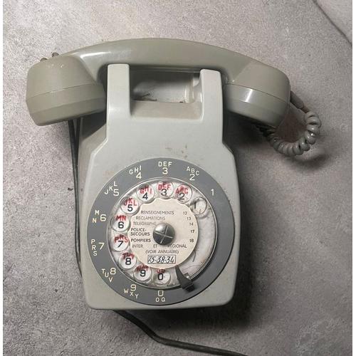 Telephone Vintage Socotel S63 Année 80 Gris