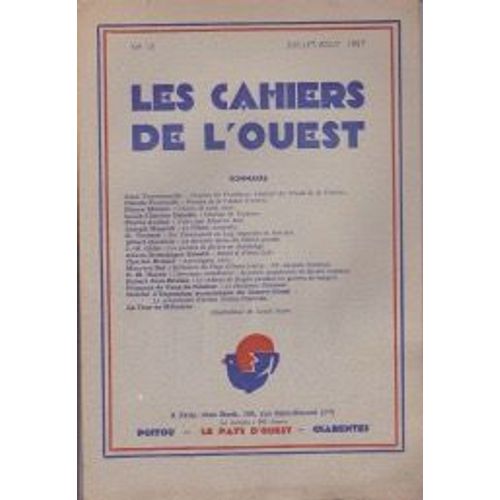 Les Cahiers De L'ouest. Bimestriels Illustrés. N° 18 ,Juillet-Août, 1957. Contient Entre Autres : Jacques Du Fouilloux L'auteur Du "Traité De La Vénerie", Par Jean Tournemille (4 Pages)....