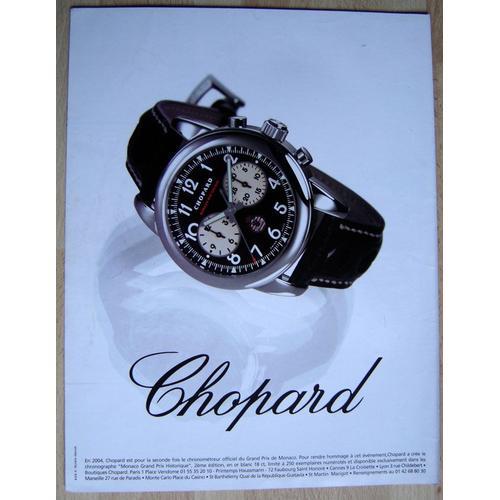 Publicité Papier - Montre Chopard De 2005