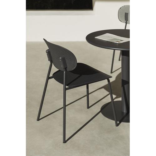 Pack De 4 Chaises De Jardin Tupah Gris Graphite