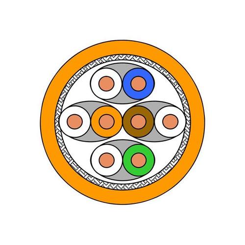 Draka UC900 HS23 - Câble en vrac - 500 m - SFTP, PiMF - CAT 7 - sans halogène, colonne montante - orange