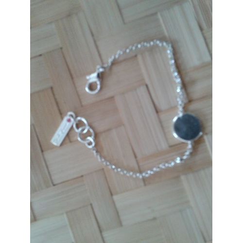 Gourmette Metal Argentee Avec Plaque