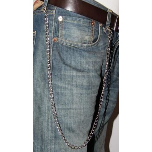 Chaîne Métal Multi Usages Porte Clé Avec 2 Mousquetons Longueur 76cm Ou 100cm Solide Envoie Paris, Décoration Porte Clé Chaine De Pantalon