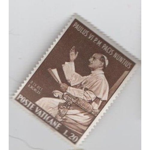 Timbre Vatican Vaticane Paulus Vl P.M Nuntius L.20 