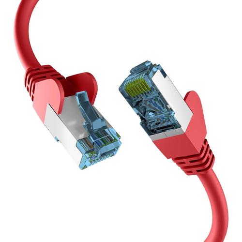 EFB Câble réseau CAT. 7 10 Gbit  0,15 m RJ45, blindage S/FTP PIMF  Rouge