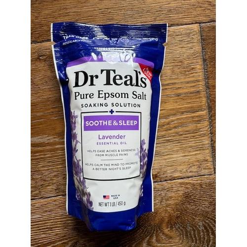 Dr Teal's Pure Epsom Salt Soothe And Sleep Lavender (450g) / Sel De Bain Au Sel D'epsom Et Lavande 