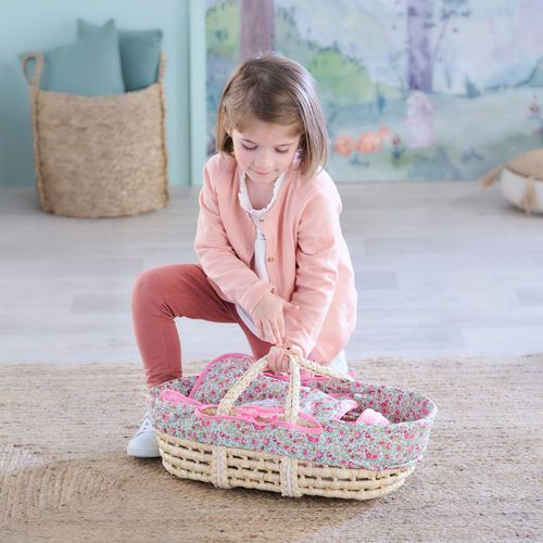 Mes Accessoires Poupons Corolle Bb36/42 Ens. Couffin Tressé