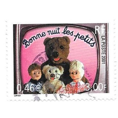 Timbre Oblitéré De 2001,N°3372.Personnages De "Bonne Nuit Les Petits".