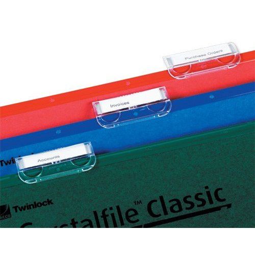 Rexel Réf 78020 Crystalfile Onglets Pour Dossiers Suspendus Plastique Transparent Lot De 50 (Import Royaume Uni)
