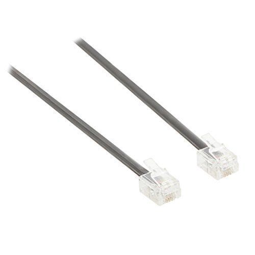 Câble de télécommunication à connecteur RJ11 mâle vers RJ11 mâle 5,00 m noir