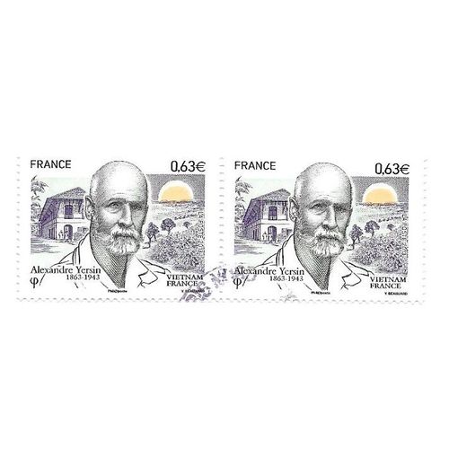 Timbre Oblitéré De 2013,N°4798(X2).Alexandre Yersin.