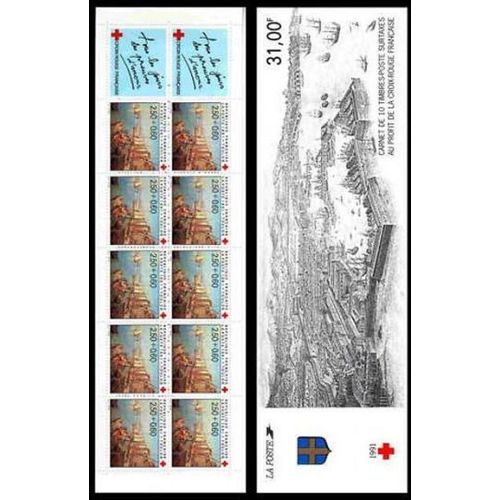 France - Bande Carnet  Cr2040 - Au Profit De La Croix Rouge : Toulon D'après L'oeuvre De Nardi - Année 1991