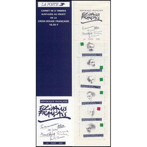 Bande Carnet Personnages Célèbres , Écrivains Français , N° Bc2805 Année 1993 Neuf ++ Non Plié