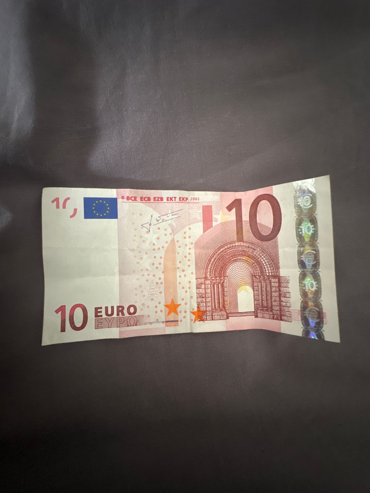 Billet De 10€ 2002 Rare Signé.