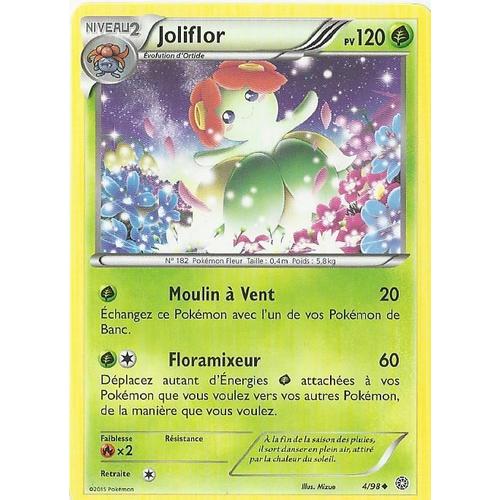 Carte Pokémon Joliflor 4/98 Pv 120 Rare Origines Antiques