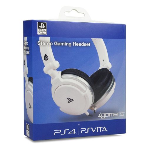 Casque Stereo Gaming Headset blanc pour PS4 et PS Vita