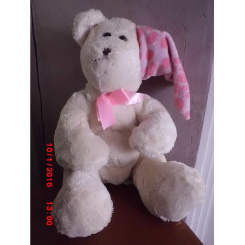Ours Beige Et Rose Sandy