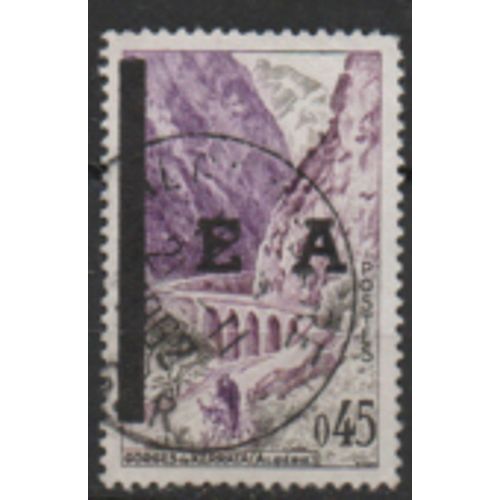 Algérie: Timbre De France Type Gorges De Kerrat Avec Surcharge Manuelle "E.A." (Etat Algérien)