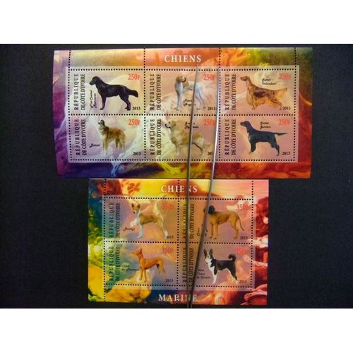 Republique De Côte D´Ivoire 2013 Perros Dogs Chiens Nuevos ** Mnh