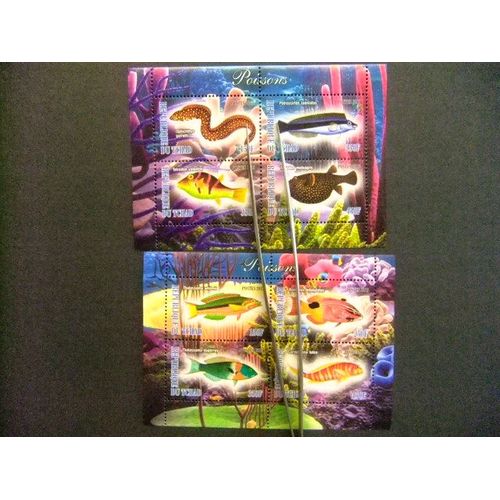 Republique Du Tchad 2013 Poissons Peces Fishes Nuevos ** Mnh