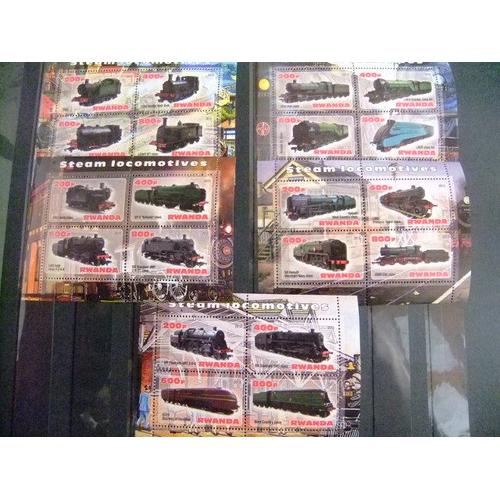 Rwanda 2013 Steam Locomotives - Trenes Nuevos ** Mnh