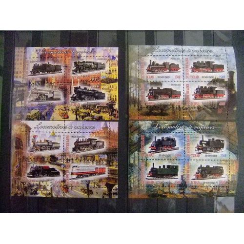 Republique Du Tchad 2013 Locomotives À Vapeurs - Tren Nuevos ** Mnh