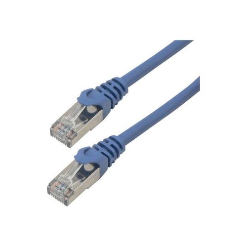 MCL Samar - Cordon de raccordement - RJ-45 (M) pour RJ-45 (M) - 3 m - SFTP - CAT 6a - sans halogène, sans crochet - bleu