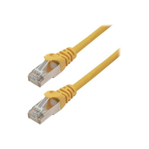 MCL Samar - Cordon de raccordement - RJ-45 (M) pour RJ-45 (M) - 2 m - SFTP - CAT 6a - sans halogène, sans crochet - jaune