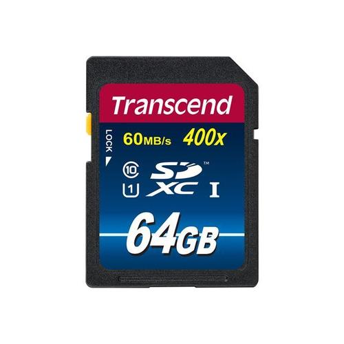 Transcend Premium - Carte mémoire flash - 64 Go - UHS Class 1 / Class10 - 300x - SDXC UHS-I