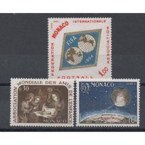Monaco : Lot De 3 Timbres Commémmoratifs N° 663-665 Et 688