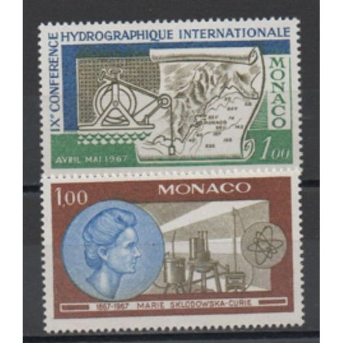 Monaco 1967: Lot De 2 Timbres Commémmoratifs N° 731 Et 732.