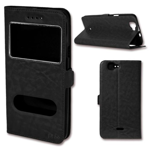 Etui Housse Coque Folio Noir Pour Huawei Mate 7  By Ph26®