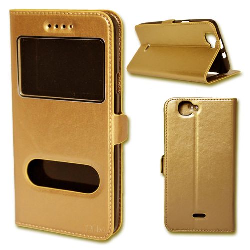 Etui Housse Coque Folio Or Gold Pour Huawei Mate 7  By Ph26®