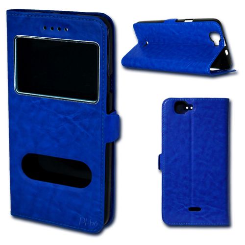 Etui Housse Coque Folio Bleu Pour Huawei Mate 7  By Ph26®