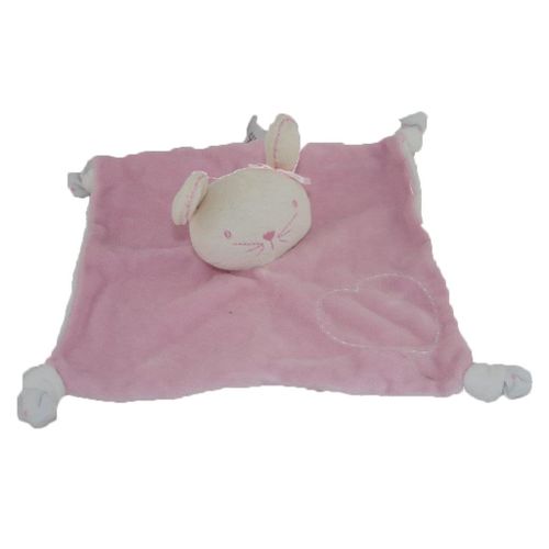 Doudou Orchestra Souris Lapin Plat Carre Rose Coeur