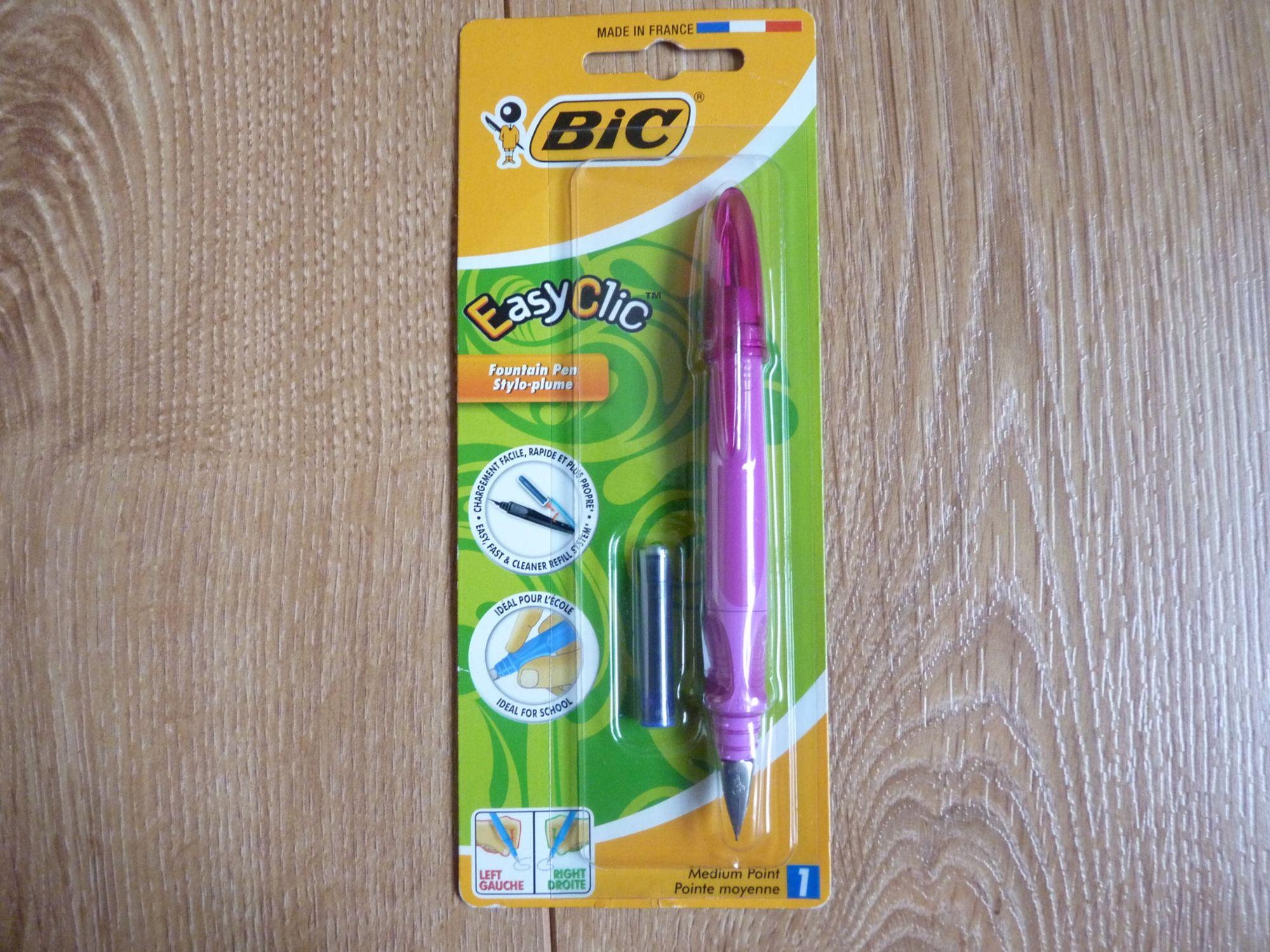 Stylo plume pour gaucher ou droitier vert Easy Clic BIC