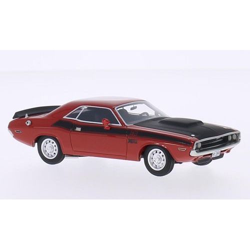 Dodge Challenger T/A, Rouge/Noire, 1970, Voiture Miniature, Miniature Déjà Montée, Bos-Models 1:43-Bos-Models