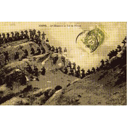 Repro Cpa - Sospel - 27° Chasseurs Au Col De L'orme