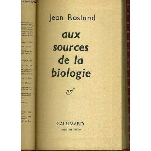 Aux Sources De La Biologie