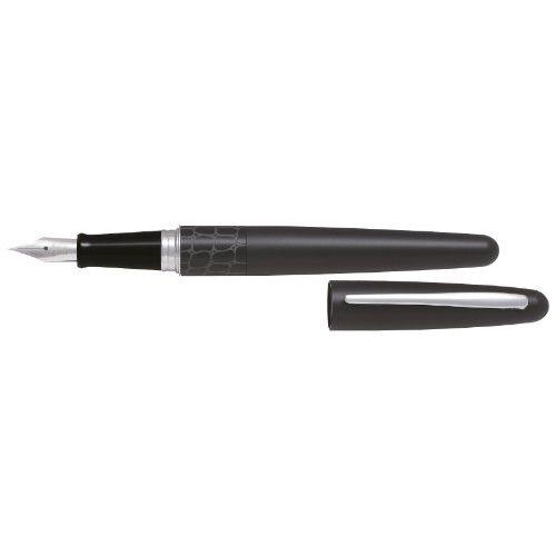 Pilot Mr Stylo Plume Moyenne Design Crocodile Noir/Bleu