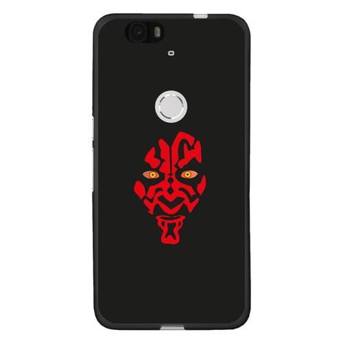 Coque Souple Pour Google Nexus 6p Avec Impression Motifs Dark Rouge