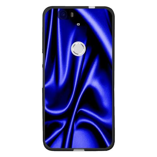 Coque Souple Pour Google Nexus 6p Avec Impression Motifs Soie Drapée Bleu