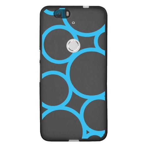 Coque Souple Pour Google Nexus 6p Avec Impression Motifs Ronds Bleus