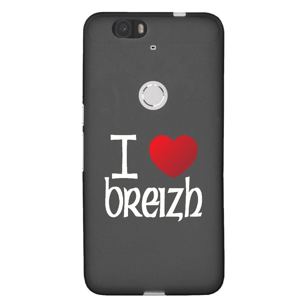 Coque Souple Pour Google Nexus 6p Avec Impression Motifs Coeur Rouge I Love Brei