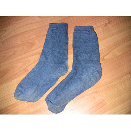 Chaussettes Bleu Uni